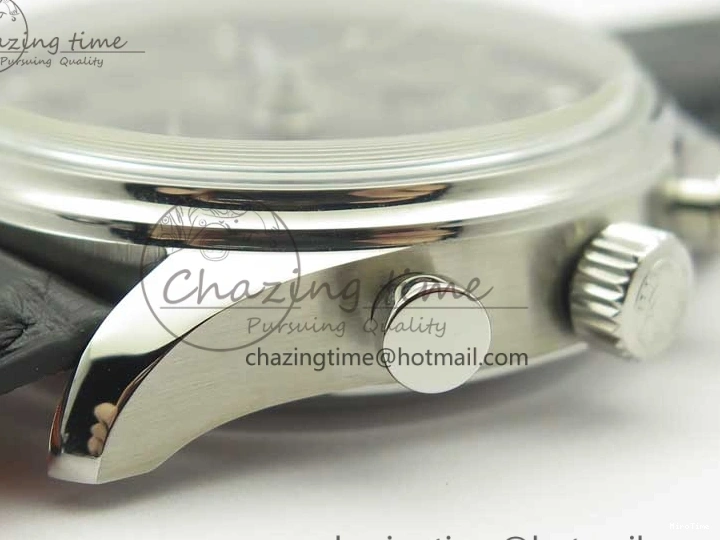MIROTIME 0516 Portuguese Chrono SS ZF 1:1 Best Edition Gray Dial SS On Black Leather Strap A ZipUp 7215